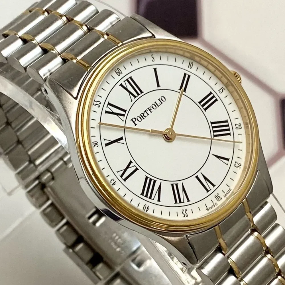 Tiffany & Co. Portfolio Swiss Made Two-Tone Stainless Steel Men’s Unisex Watch